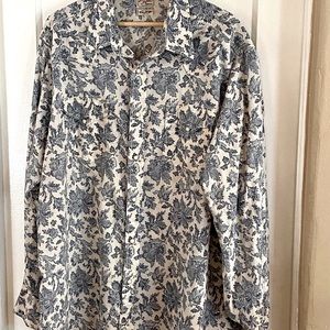 Lucky Brand western style floral print men’s shirt